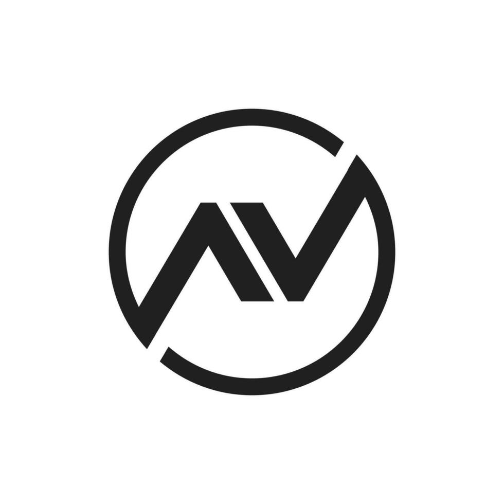 AV monograma logo vector diseño