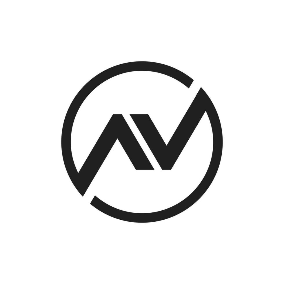 AV monogram logo vector design