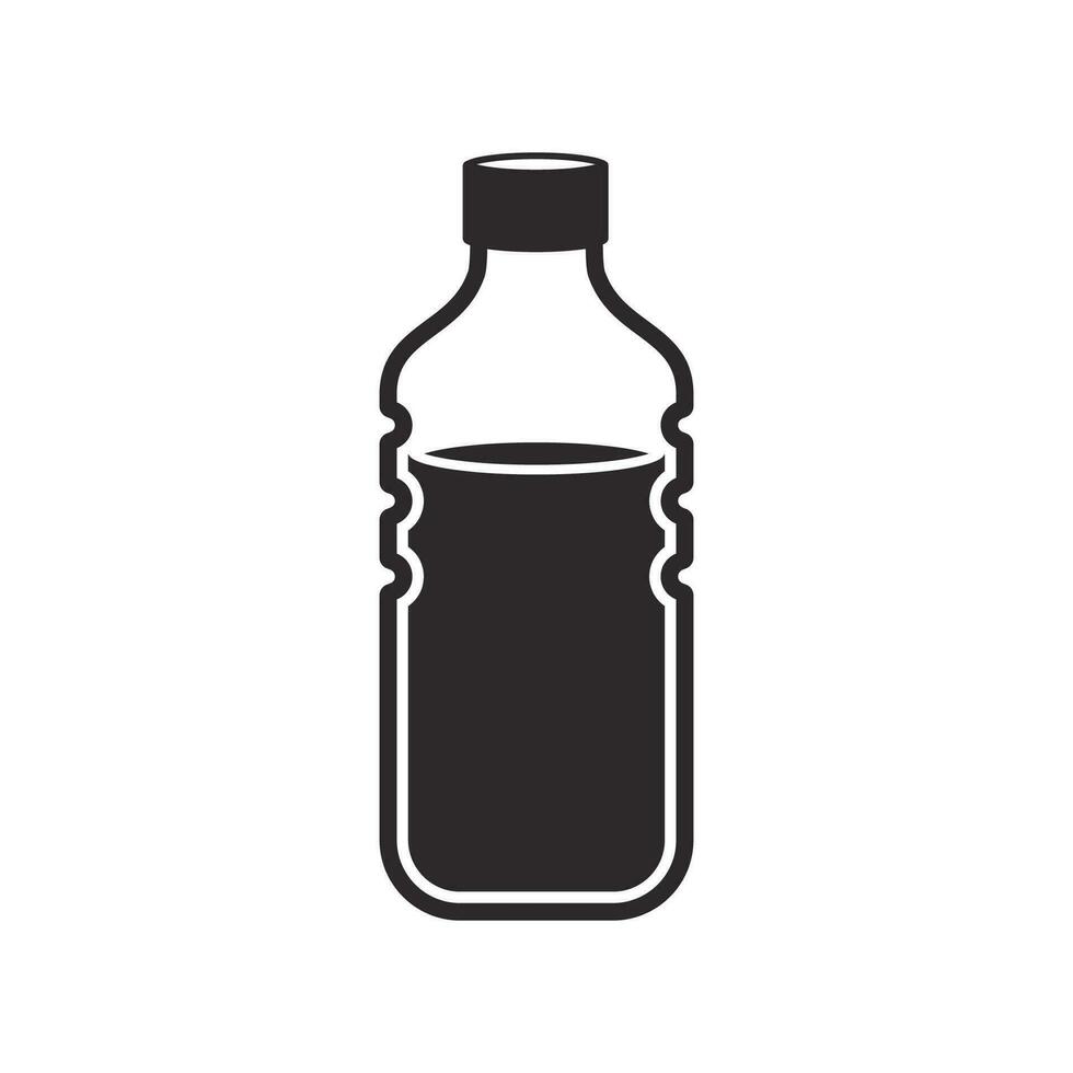Bottle of water icon. Alcohol drink symbol. Flat Vector illustration