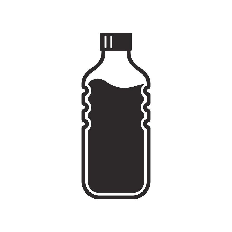 Bottle of water icon. Alcohol drink symbol. Flat Vector illustration