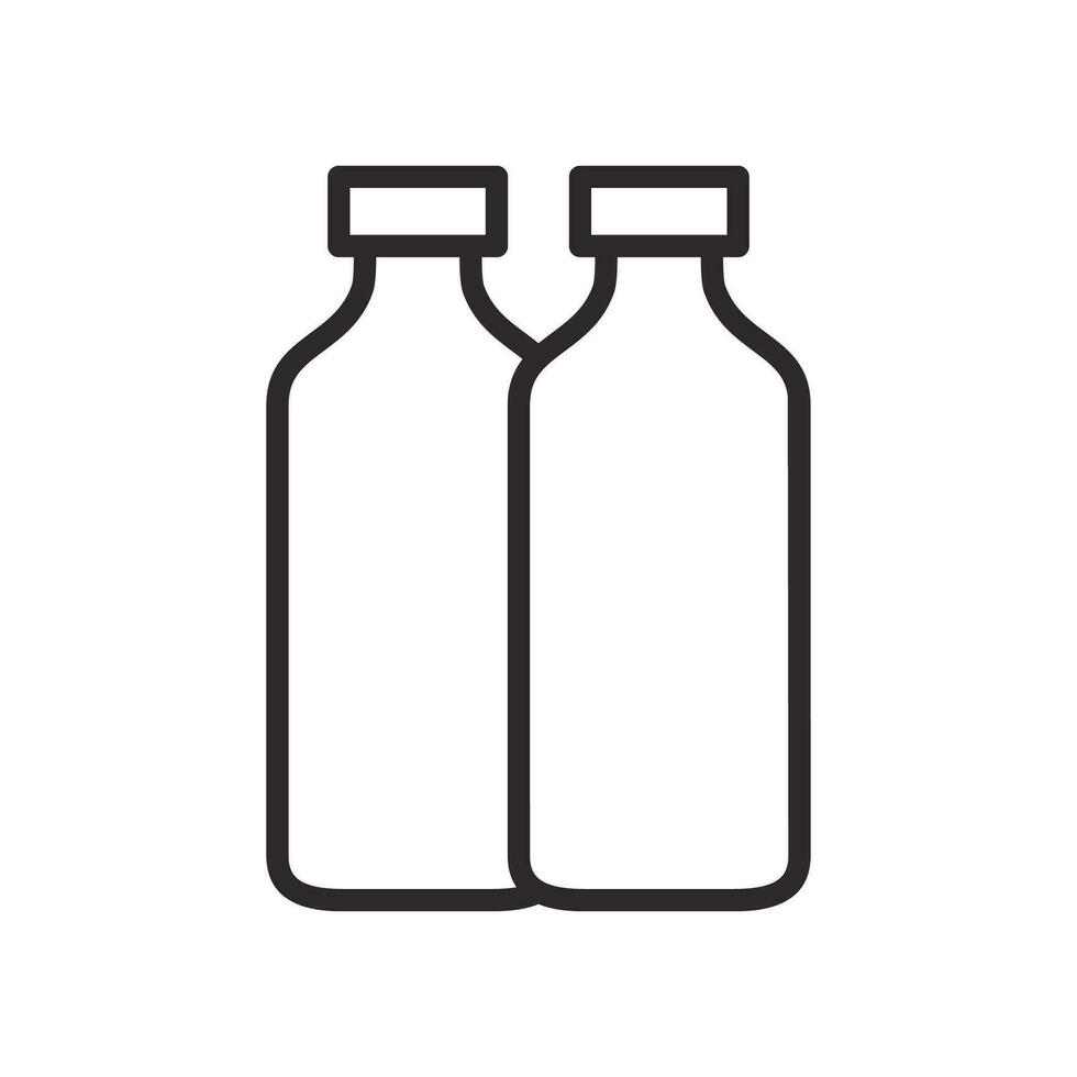 Bottle of water icon. Alcohol drink symbol. Flat Vector illustration