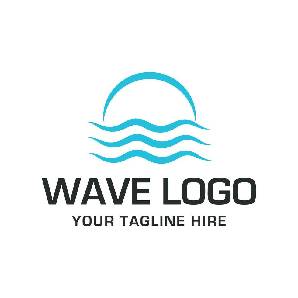 ola logo vector diseño ilustración