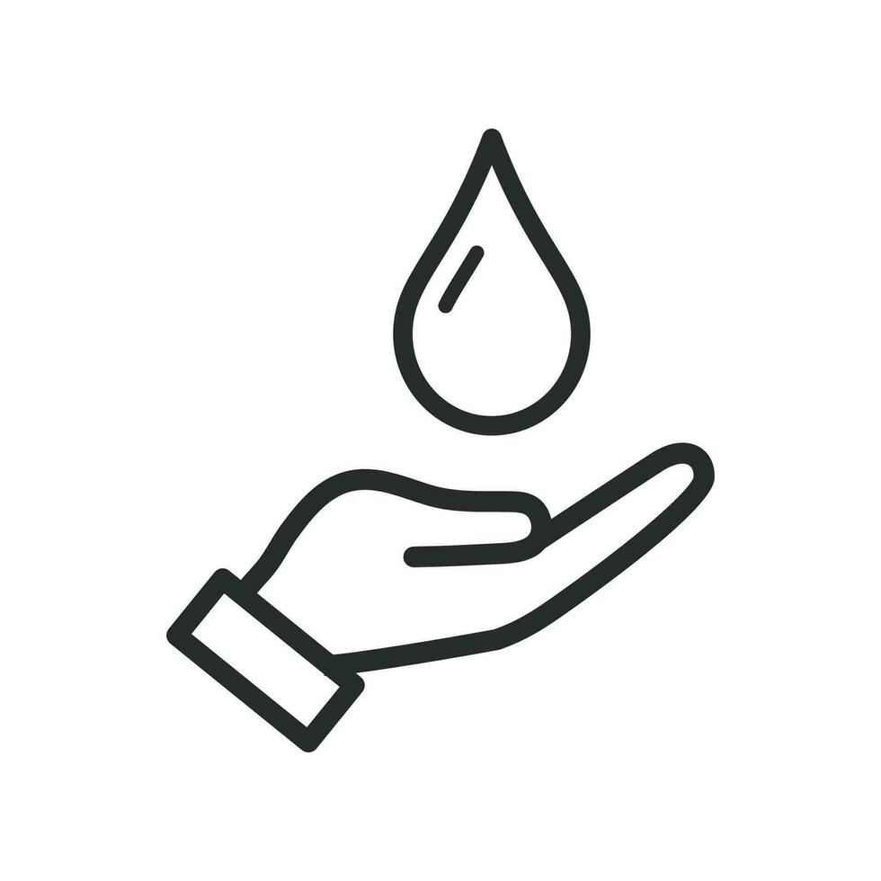salvar agua icono vector diseño ilustración ambiente concepto