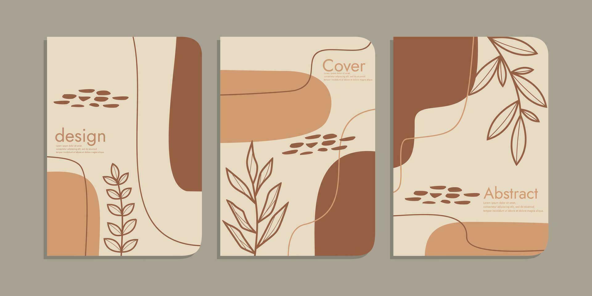 Cover design with floral pattern. beauty botanical abstract background. size A4 For school books, notebooks, books, diaries, planners, brochures, catalogs vector