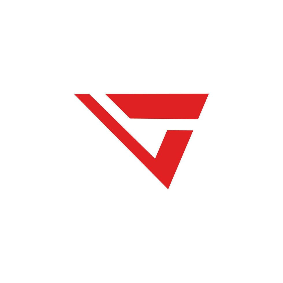 vector de letra v movimiento diseño sencillo geométrico logo