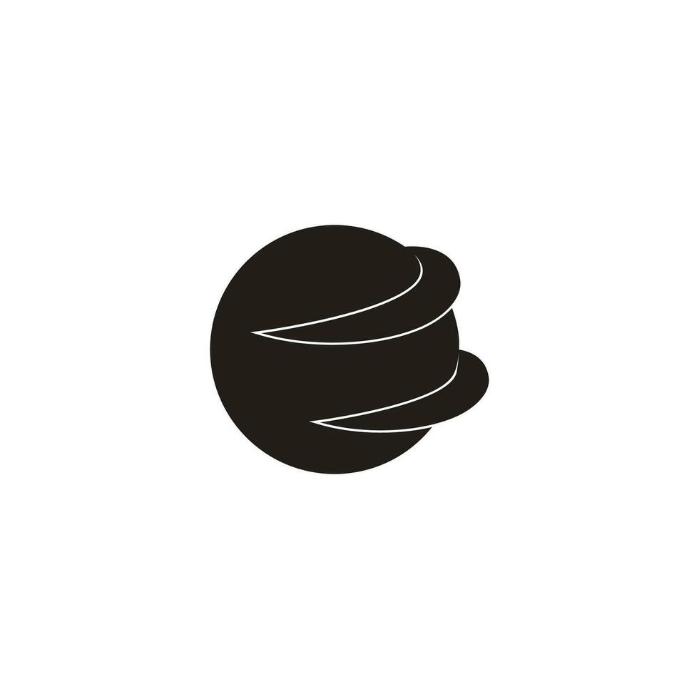 circle curves motion circle silhouette object logo vector