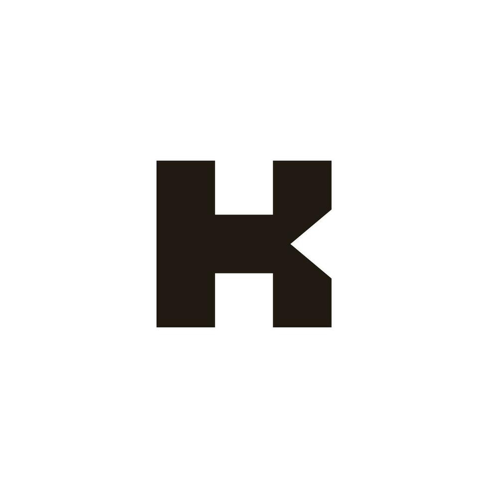 letter hk simple geometric strong logo vector