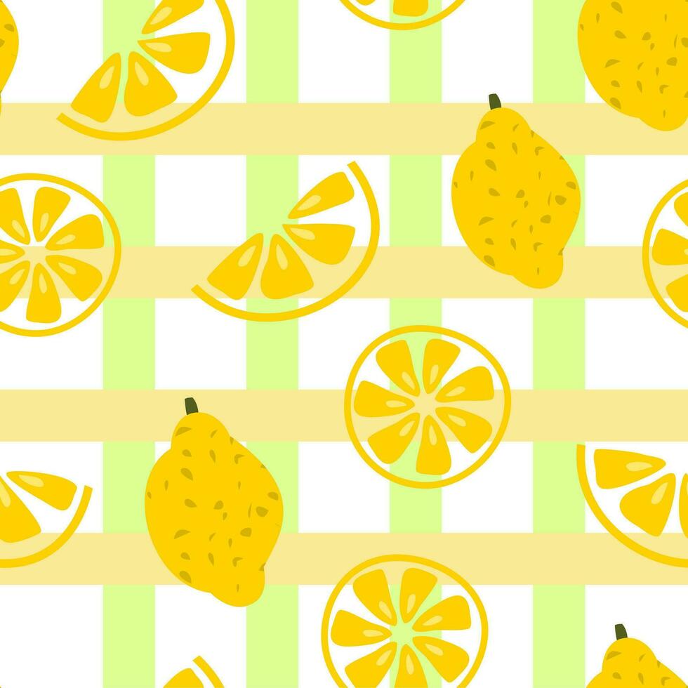 Lemon seamless pattern vector