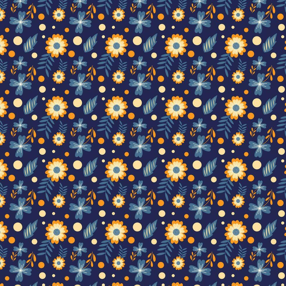 flores patrón de fondo vector