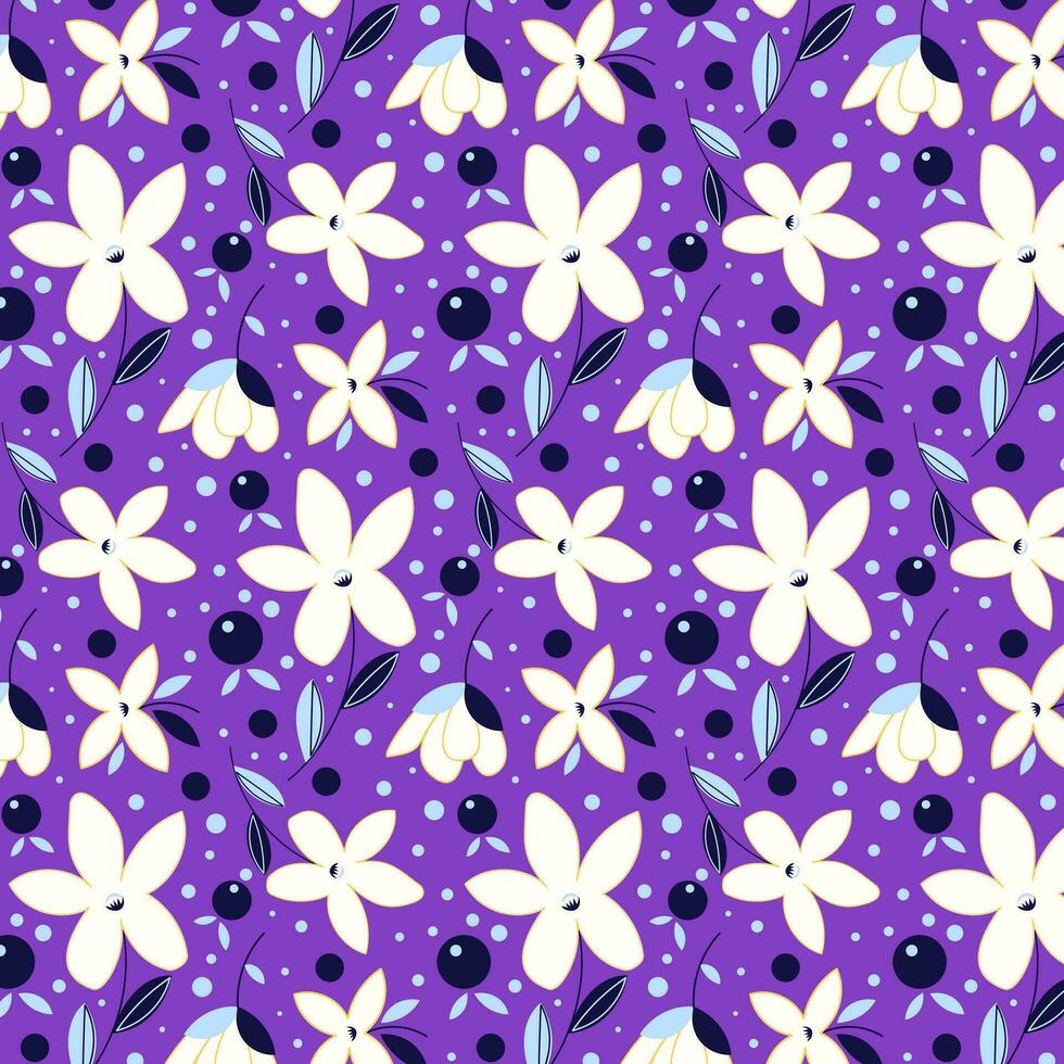 flores patrón de fondo vector