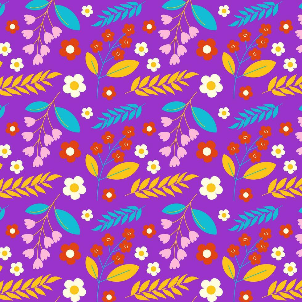 flores patrón de fondo vector