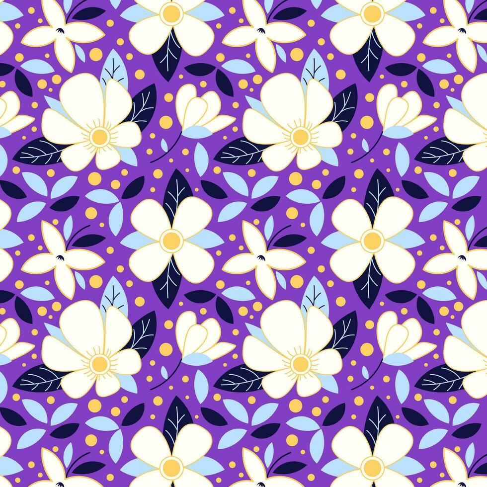 fondo de patrón de flores vector