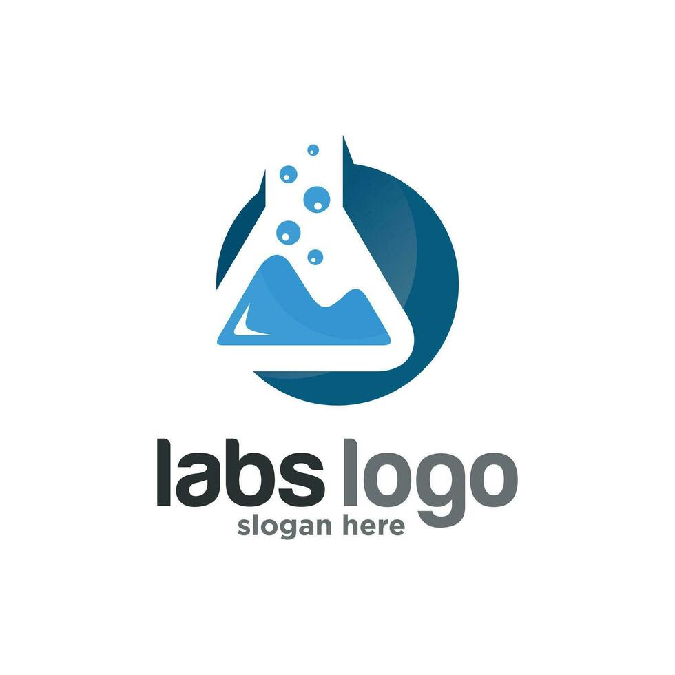 Vector set of natural labs logo design template