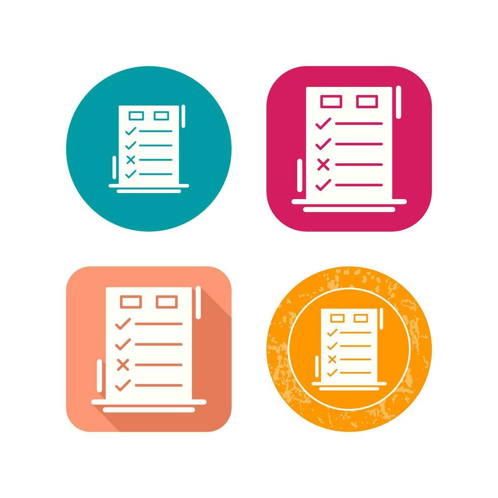 Today to Done CheckList Vector Icon