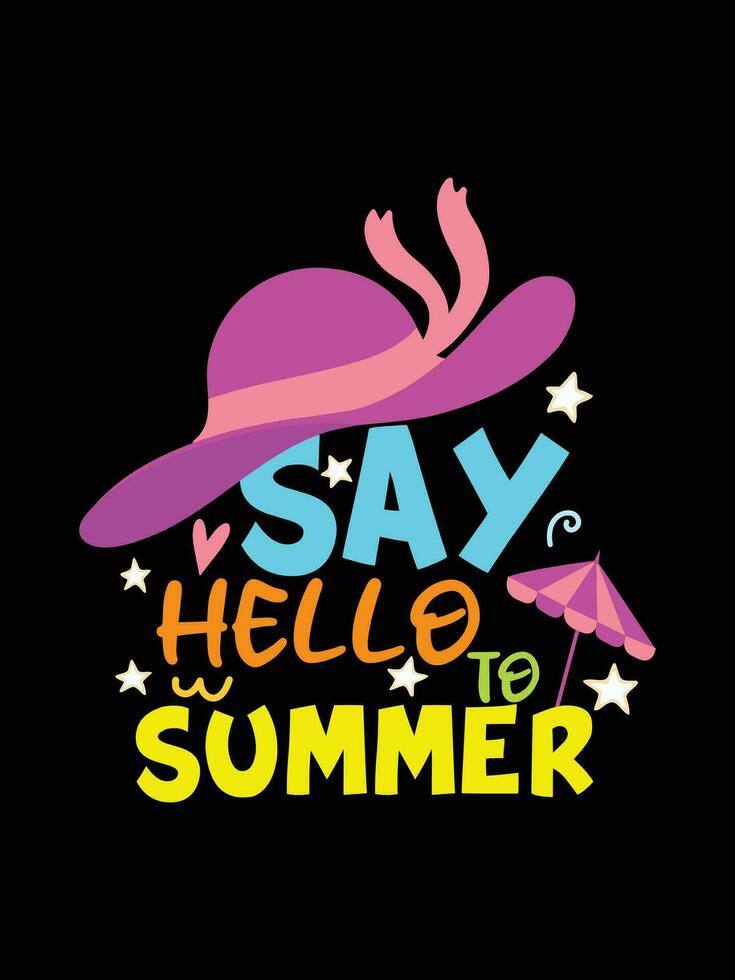 Summer vintage colorful lettering typography t-shirt design eye-catching vector art