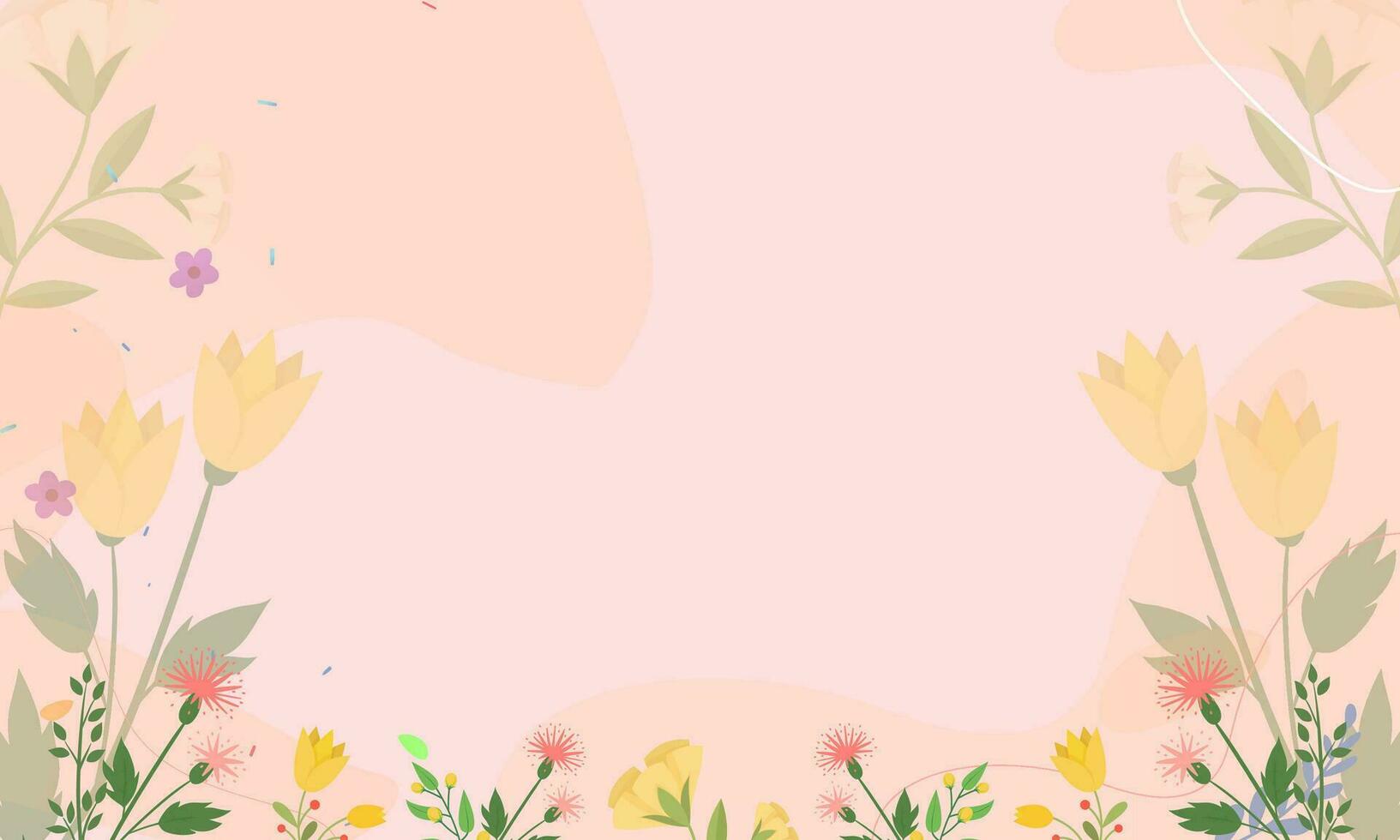 Flat Foral Background Vector Design 10