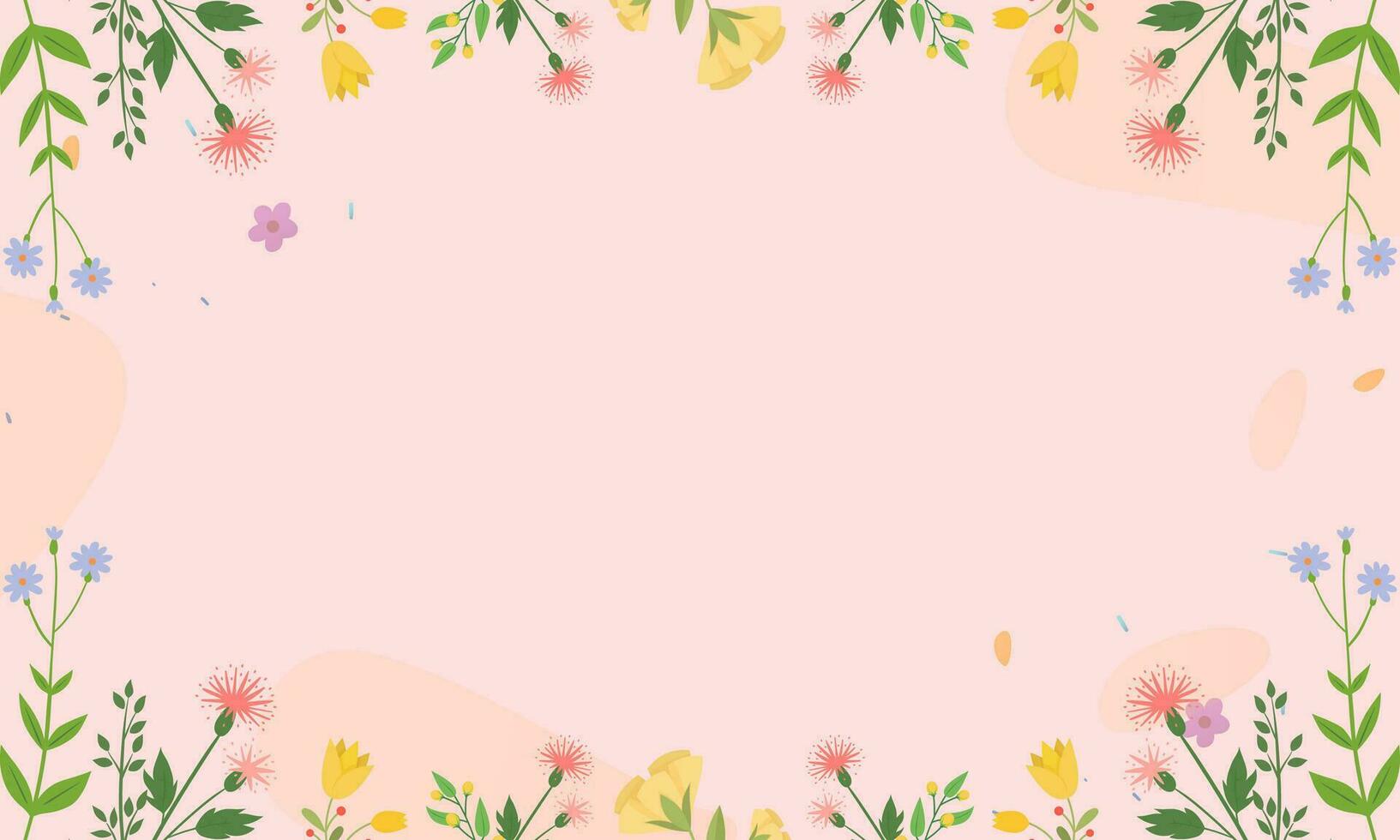 Flat Foral Background Vector Design 6