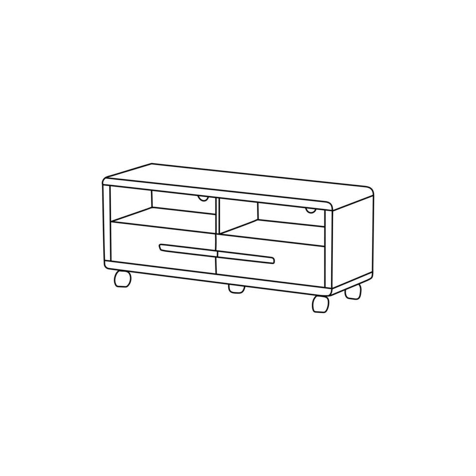 televisión tablero icono línea minimalista interior diseño, ilustración vector diseño plantilla, adecuado para tu empresa