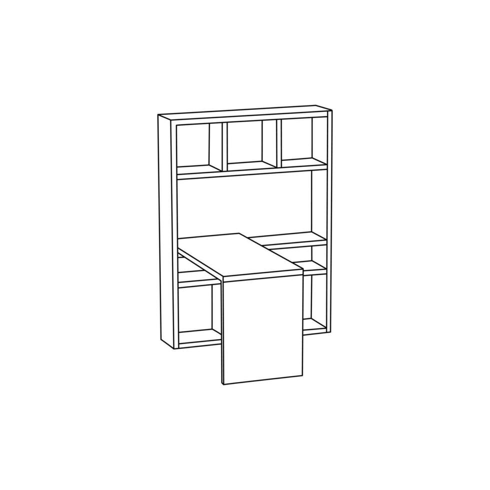 Cabinet Side Board furniture minimalist logo, vector icon illustration design template