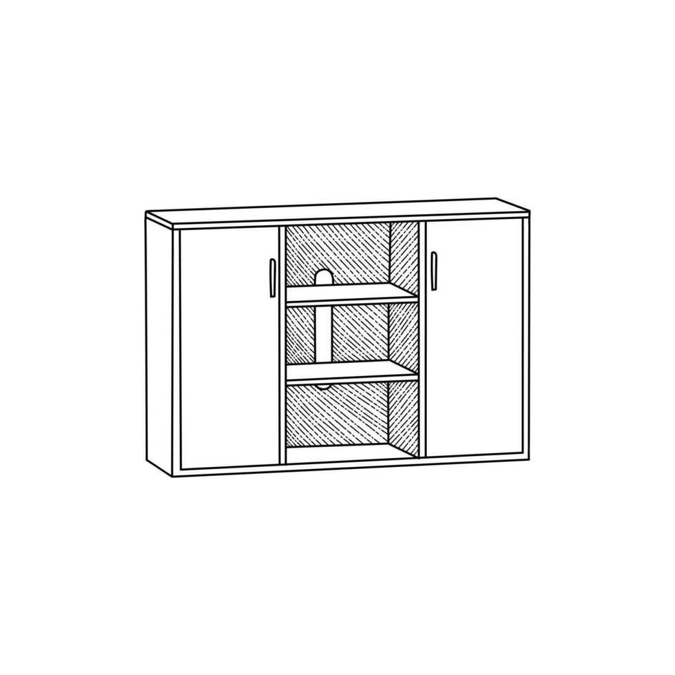 line art vector of TV Board, icon minimalist illustration design template