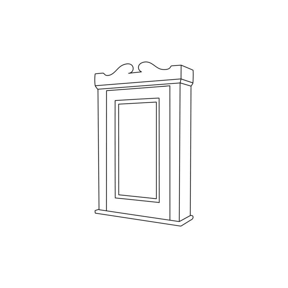 furniture icon interior design of Cabinet minimalist logo, vector icon illustration design template