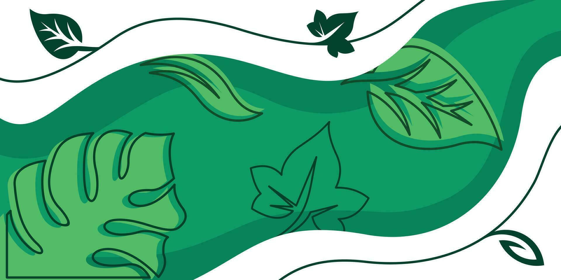 green leaf nature modern background vector. leaves and branches. Vector illustration. decorative elements wallpaper