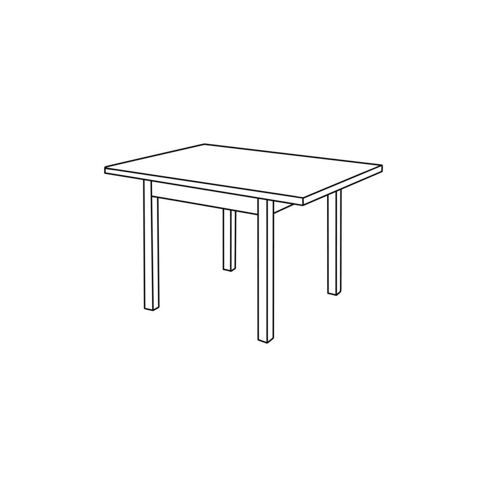 Table line minimalist icon Furniture design, illustration vector Design Template, suitable for your company