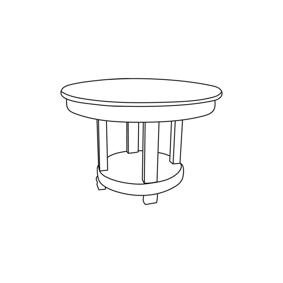 line art of Table icon line simple design template, vector symbol, sign, outline illustration.