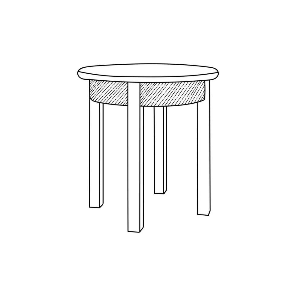 Furniture design of Table, illustration vector Design Template, suitable for your company