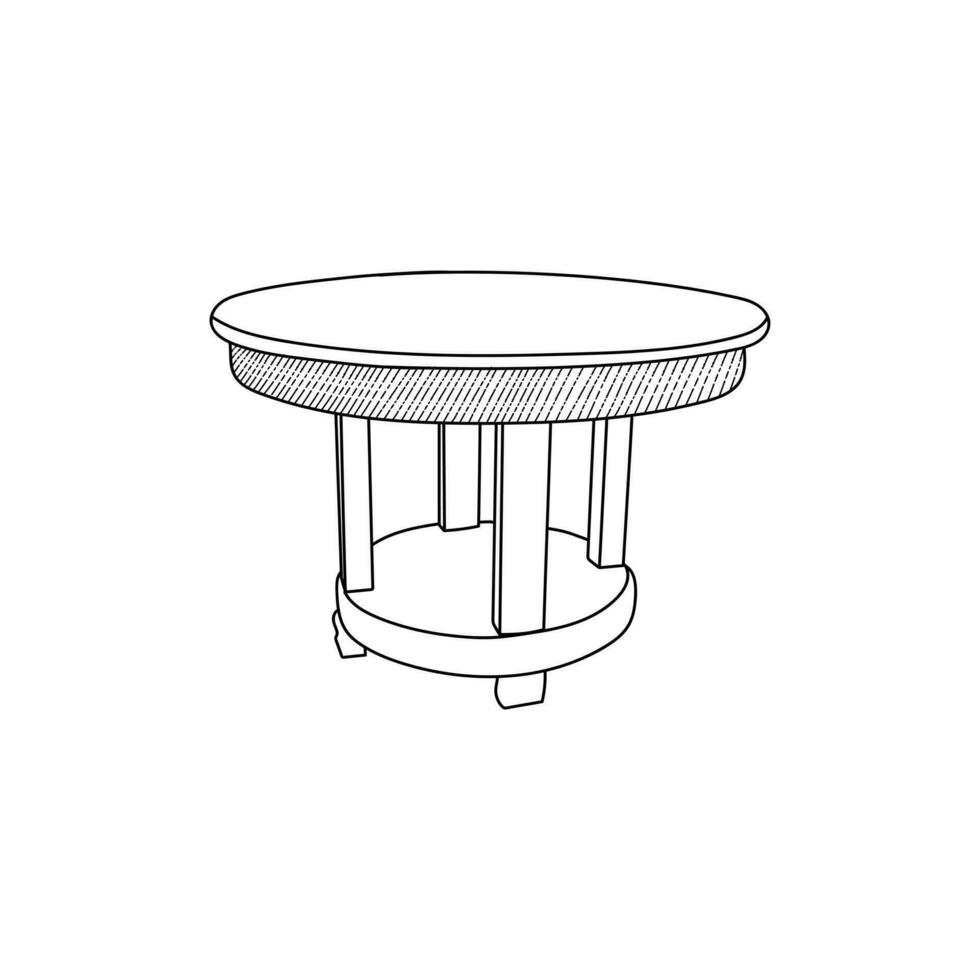 Table icon line Furniture design, illustration vector Design Template, suitable for your company