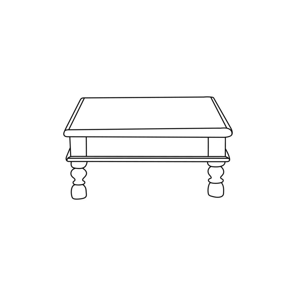 mueble interior de mesa icono sencillo logo, moderno modelo diseño, vector icono ilustración