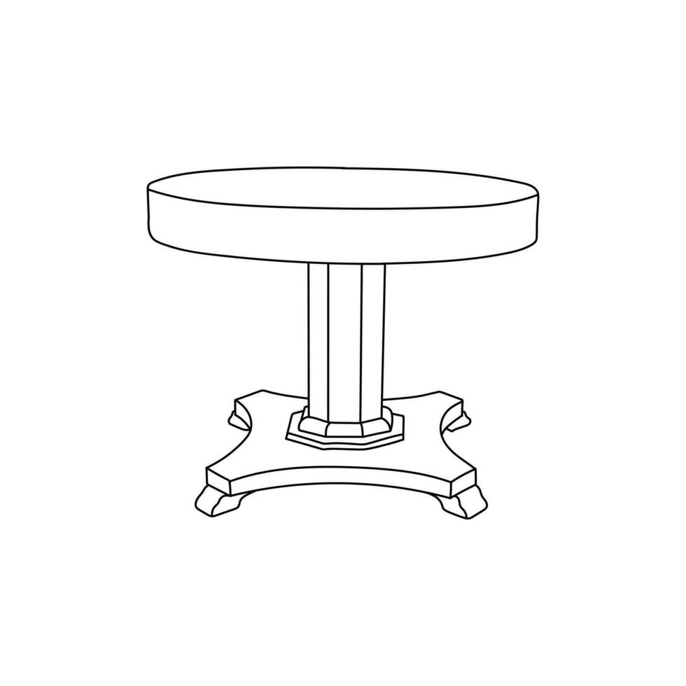 antiguo mesa mueble logo, moderno modelo diseño, vector icono ilustración