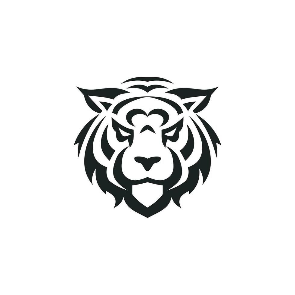 Tigre logo emblema modelo mascota símbolo para negocio o camisa diseño. vector