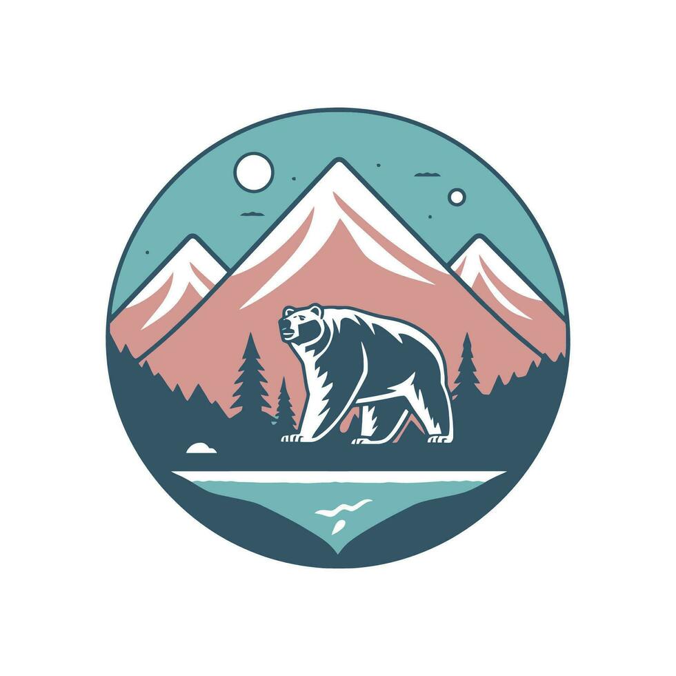 Animal Bear Logo Illustration Vector Design Template