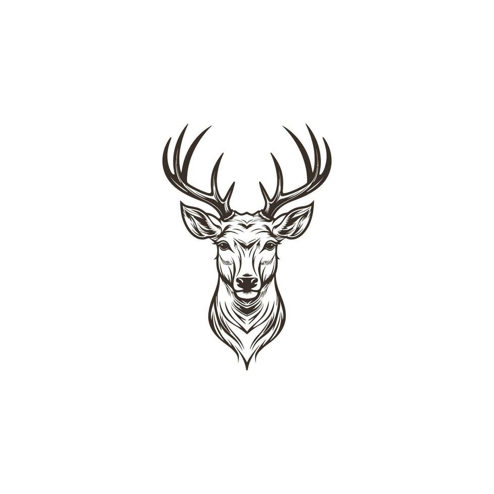 Deer Logo Illustration Vector Design Template