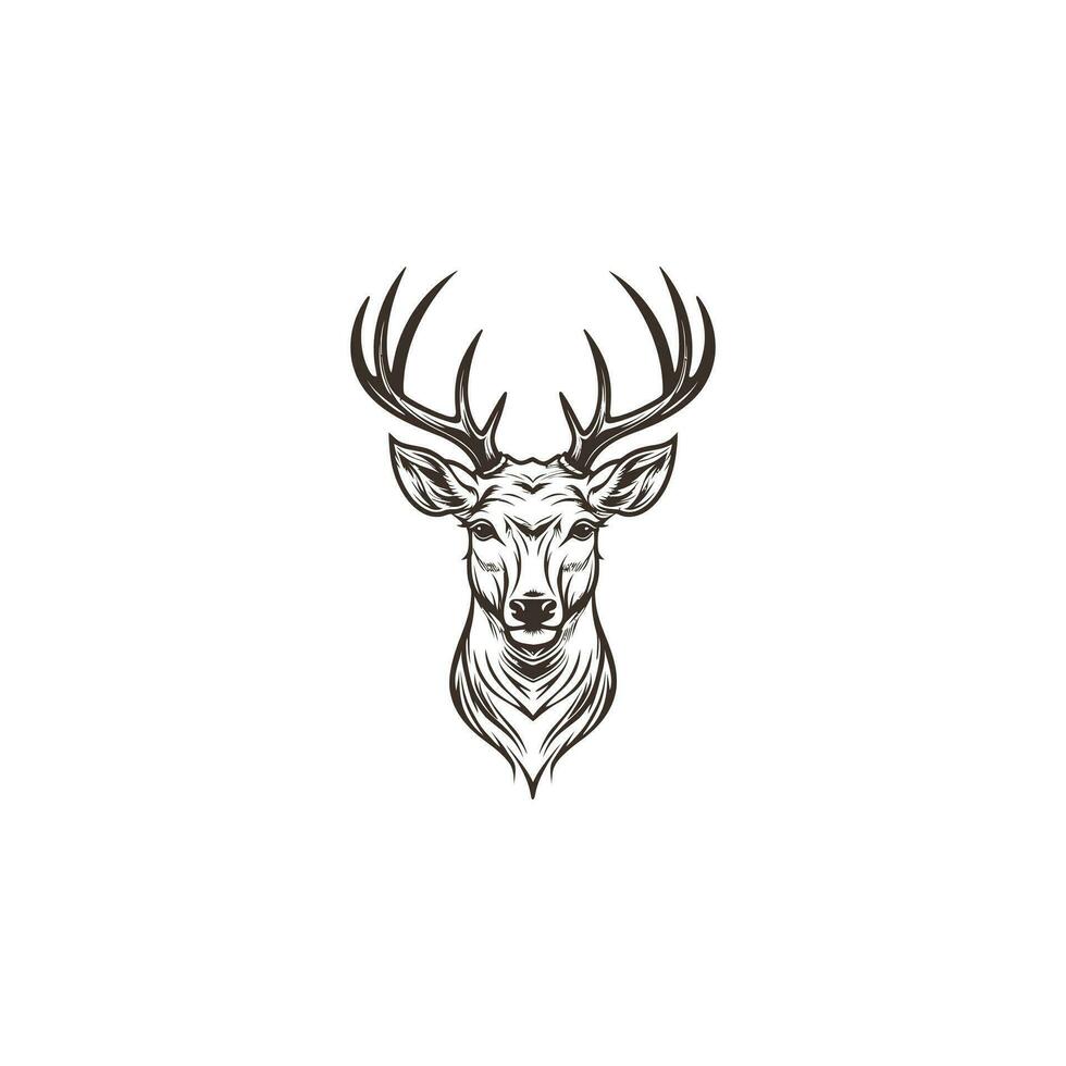 Deer Logo Illustration Vector Design Template