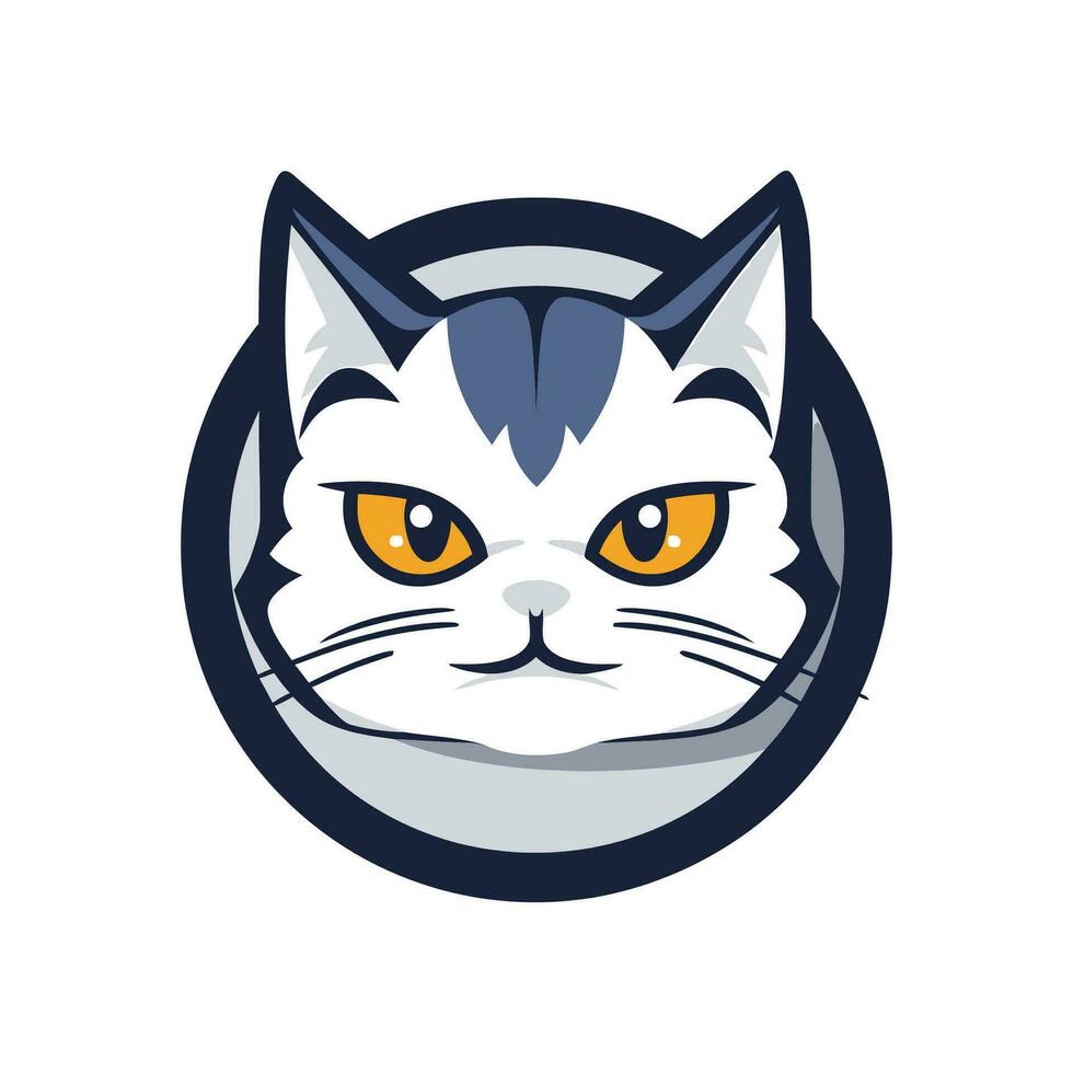 gato logo ilustración vector diseño modelo
