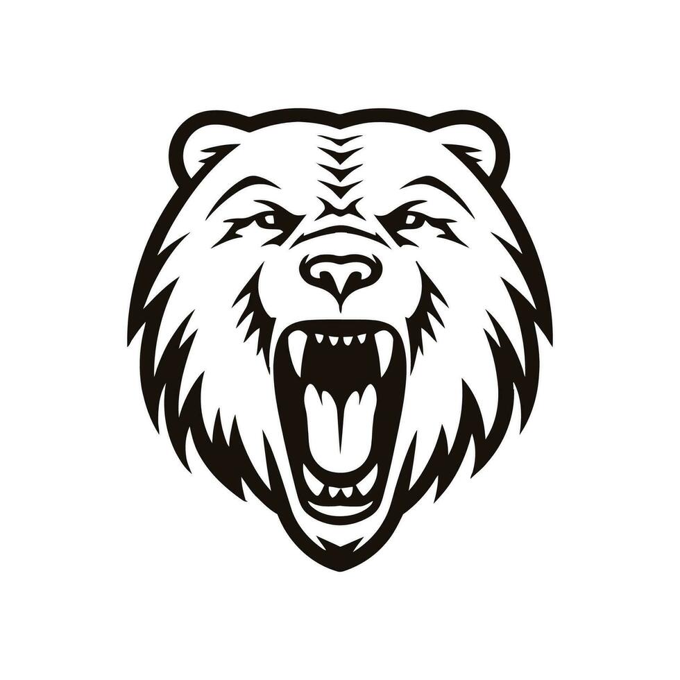 Animal Bear Logo Illustration Vector Design Template