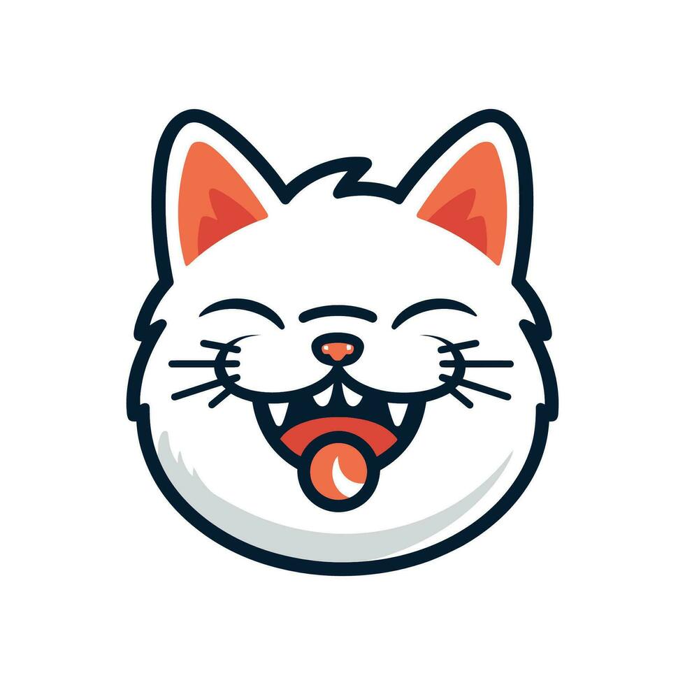 gato logo ilustración vector diseño modelo