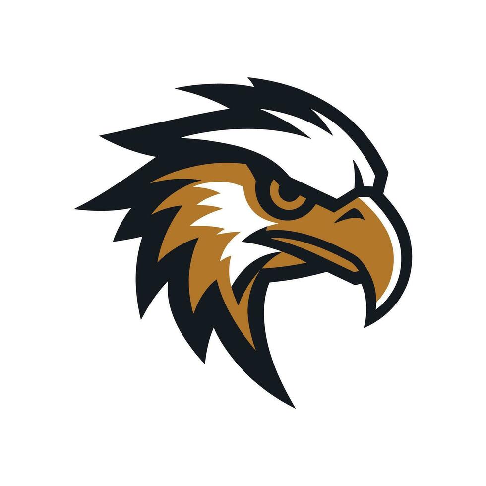 halcón, águila, halcón pájaro logo ilustración vector diseño