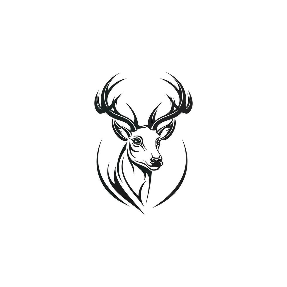 Deer Logo Illustration Vector Design Template