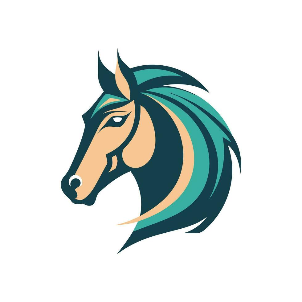 caballo animal logo ilustración vector diseño modelo