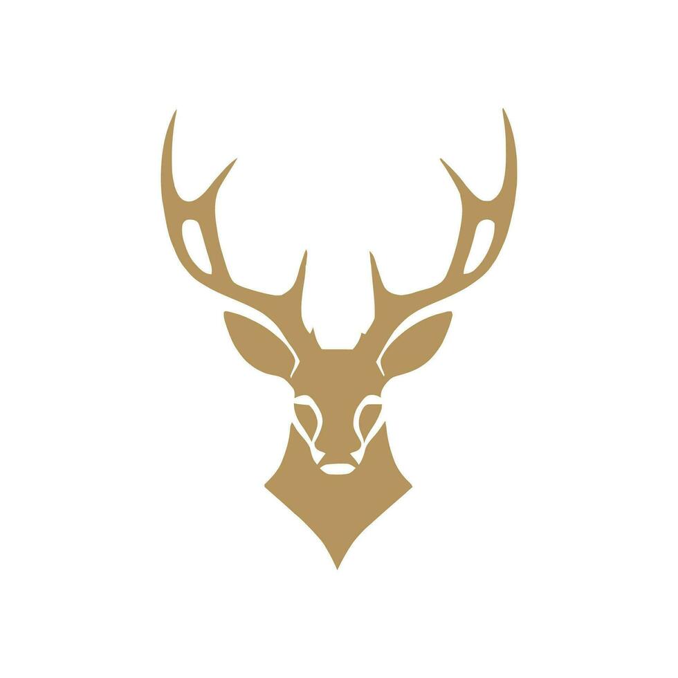 ciervo animal logo ilustración vector diseño modelo