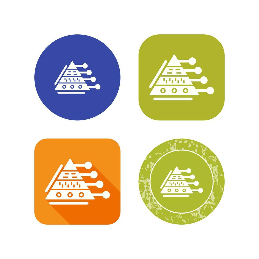 Pyramid Graph Vector Icon