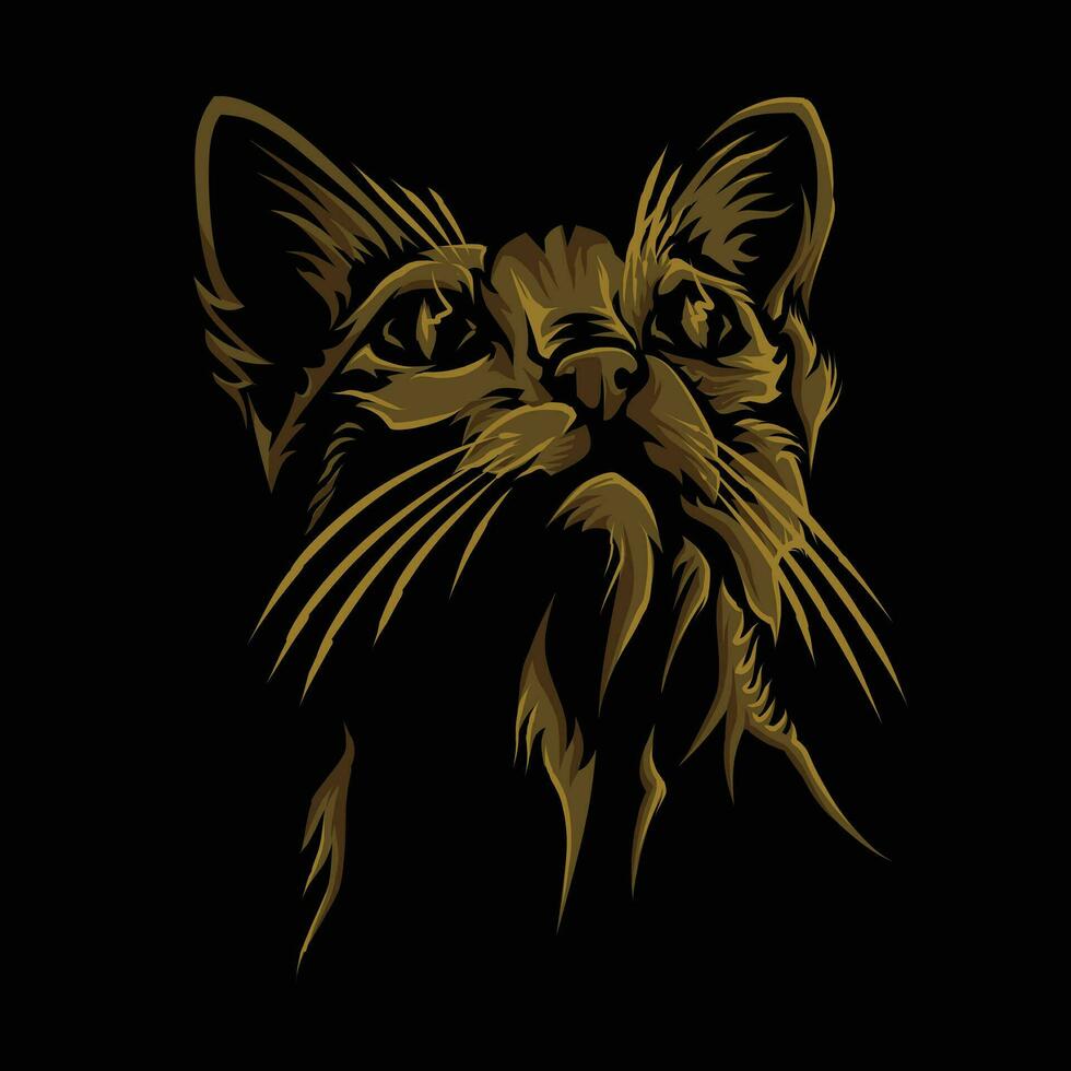 cat head vector design illustration