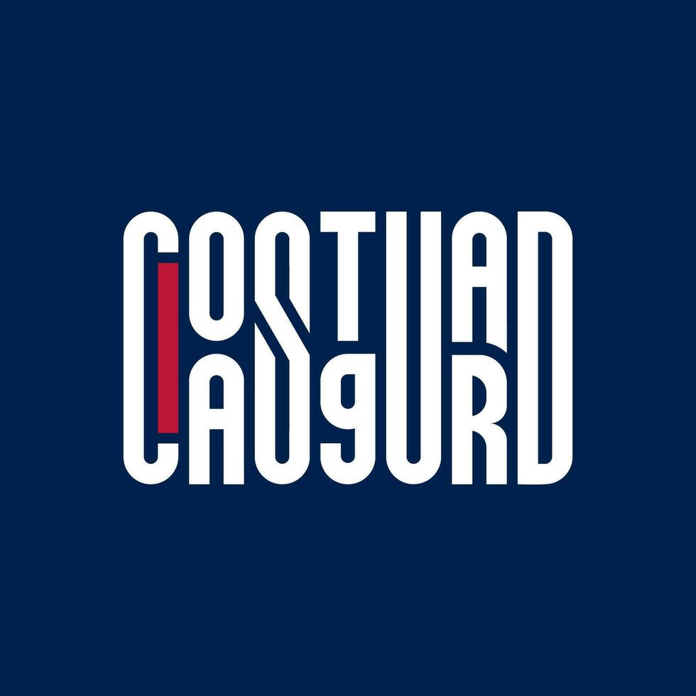 coast guard birthday typography text vector