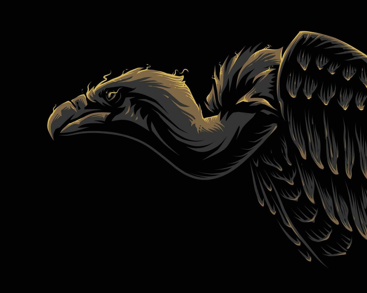 vulture bird illustration vector