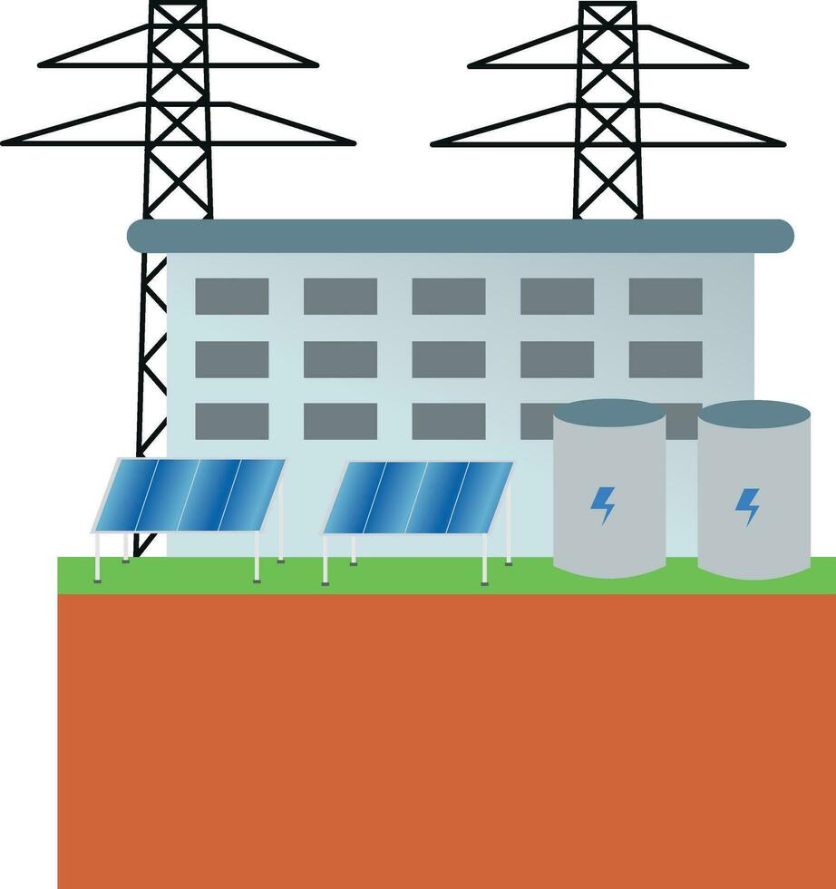 isométrica solar poder planta infraestructura vector ilustración, solar renovable energía planta estación concepto, alternativa energía para eléctrico poder