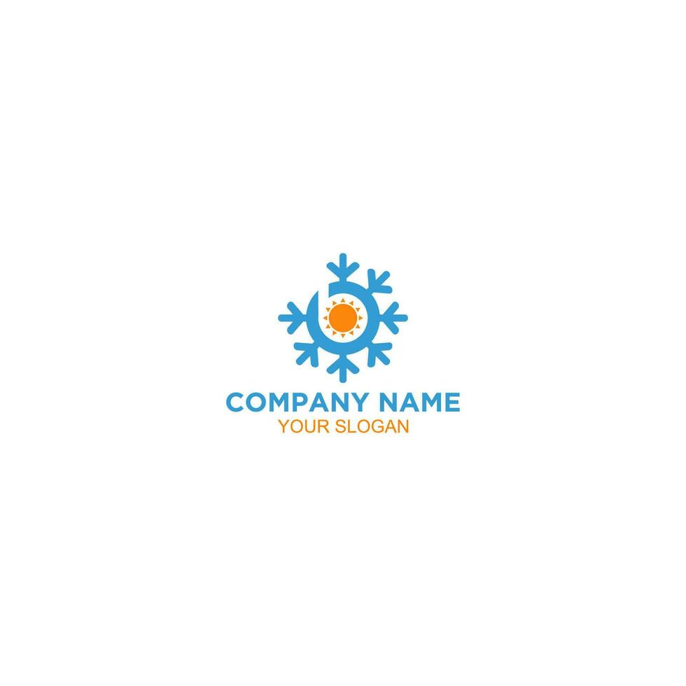 B Heating and Air Conditioner Logo Design Vector