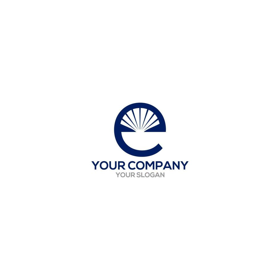 E Shell Logo Design Vector